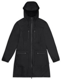 Rains damski płaszcz przeciwdeszczowy CARGO CURVE JACKET W3 12050 01 BLACK XL