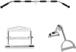 UnderFit Zestaw 3 uchwytów do wyciągu chromowane