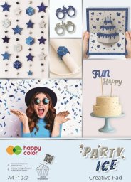 GDD Blok holograficzny+brokat 10ark Party Ice HAPPY
