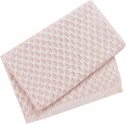 Kocyk z bawełny i bambusa Adrianna 75x100 pudrowy róż P06 Ander