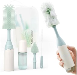 Momcozy PUSH-PRESS DESIGN BOTTLE BRUSH KIT GREEN