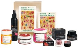 Mydlarnia Cztery Szpaki Opcja Natura* Boskie Polskie Święta zestaw woda czarująca 100ml + słodki peeling do ciała 200ml + ochronne masło do ust