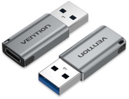 Adapter USB Vention Adapter do kabli USB A USB C szary