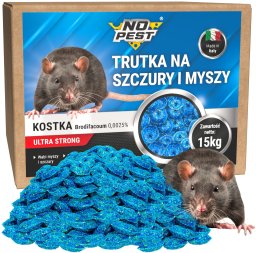 NO PEST Trutka na Szczury i Myszy Środek Trucizna Substancja Kostka na Myszy Szczury Gryzonie Karton 15kg