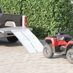 vidaXL Rampa dla wózka inwalidzkiego Srebrny 122 x 73,5 x 11 cm