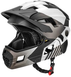 RockBros Kask rowerowy TS-61 10110061005 dziecięcy z odpinaną szczęką rozmiar S (48-54) - szary
