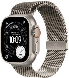Smartwatch Apple Watch Ultra 3 GPS + Cellular 49mm Natural Titanium / Titanium Milanese Loop M Szary (MEWY4QP/A)
