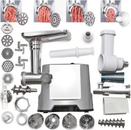 Maszynka do mielenia mięsa | duża moc | wyciskarka szatkownica 5 sit 2 noże