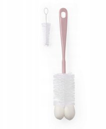 MAM BABY 720/05 SZCZOTKA DO BUTELEK I SMOCZKÓW Z GĄBKĄ I MINI SZCZOTECZKĄ RÓŻOWA