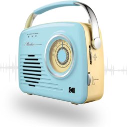 Retro Radio RR-7302 Bluetooth AUX USB AM FM Styl Vintage Przenośne Niebieskie