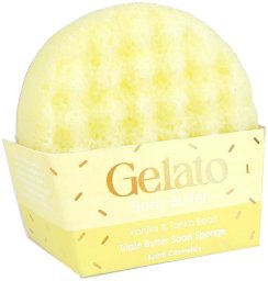 Bomb Cosmetics Gelato Body Buffer gąbka do mycia ciała Vanilla &amp Tonka Bean 200g
