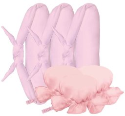 Glov Glov CoolCurl Overnight Blowout wałki do kręcenia włosów na zimno 3szt + Mini satynowe czepki 3szt Pink