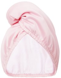 Glov Dwustronny turban do włosów z mikrofibry i wegańskiej satyny szybkie suszenie anti-frizz Satin Pink