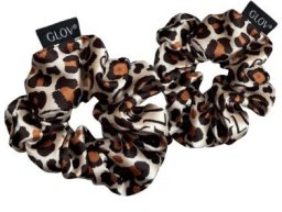Glov Glov Satin Scrunchies satynowe gumki do włosów S Cheetah 2szt