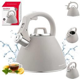 Klausberg CZAJNIK STALOWY Z GWIZDKIEM 2,5L KB-7953