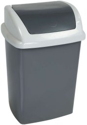 Kosz na śmieci Maul kosz na śmieci 10 l Prostokątny kosz na śmieci z plastiku, polipropylenu (PP) ciemnoszary, biały