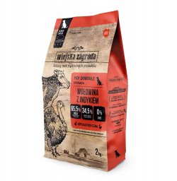 Wiejska Zagroda Karma sucha dla psa Wołowina z indykiem (dorosły) chrupki L 2kg