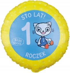 GoDan Balon foliowy Kicia Kocia 1 Roczek