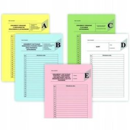 Przekładki do akt osobowych A4 "ABCDE"