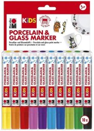 Pisaki do porcelany i szkła Kids 10 kolorów
