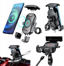 eXtremestyle Uchwyt motocyklowy na telefon z ładowarką indukcyjną i szybką USB-C - R15W-PD (UCH000191)