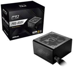 Zasilacz ASRock Pro Series PRO-850G 850W ATX 80+ Gold black
