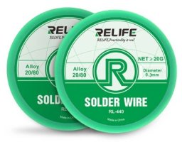 SPOIWO LUTOWNICZE CYNA RELIFE SOLDER WIRE 0,3 mm RL-440