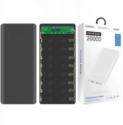 Powerbank OEM etui na zewnętrzny akumulator - 8x18650 - 20000mAh - typ C - USB - microUSB