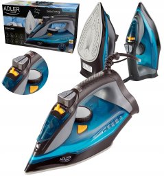 Mocne Żelazko Parowe Stopa Ceramiczna 3000W Funkcja Strażak Anti-Calc