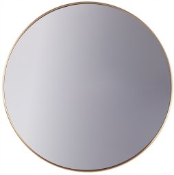 Lustro ścienne wiszące okrągłe ze złotą ramą nowoczesne duże 50cm