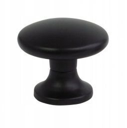 Domino Uchwyt gałka czarna metalowa stylowa do mebli lakierowana 2,8 cm 1szt
