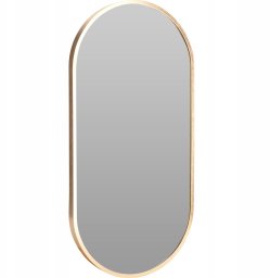 Lustro wiszące ścienne owalne ze złotą ramą klasyczne 30x60cm
