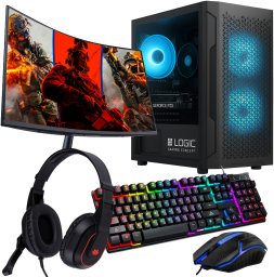 Komputer Gamingowy Z MONITOREM Ryzen 5 5500 RX 9060XT 8GB 32GB /512GB WIN11
