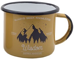 The Big 5 of Africa Kubek enamelowany, żółty Wisdom