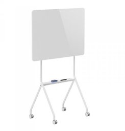Ergo Office Tablica mobilna tablica suchościeralna ER-306, pozioma orientacja, biała, jednostronna, z półką, wymiary tablicy 1190x790mm