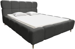 Łóżko tapicerowane Lux 180x200 z pojemnikiem na pościel bukla kolor ciemnoszary