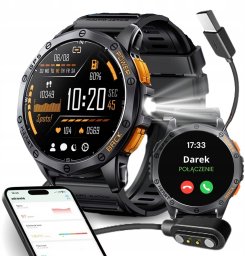 SMARTWATCH MĘSKI GPS MENU POLSKIE WODOODPORNY SPORT ROZMOWY SMART WATCH PL