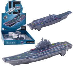 LeanToys Lotniskowiec Militarny Wojskowy Napęd Światła Dźwięki 24 cm