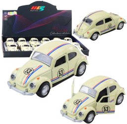 Samochód Klasyczny Garbus Metalowy Napęd Otwierane Drzwi Beżowy 1:32