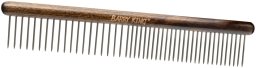 Barry King Ekskluzywny grzebień dla zwierząt, bukowe drewno, stal, 19/28 pinów, wymiary 3,7x19,9cm