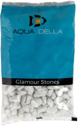 AQUA DELLA Gravel Carrara White, żwirek do akwarium, biały, 12-16 mm, 2 kg