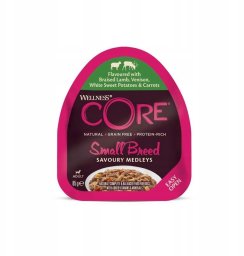 Petner Core Small Breed Savoury Medleys karma mokra dla dorosłych psów małych ras kurczak jagnięcina sarnina słodkie ziemniaki marchew 85g szalka