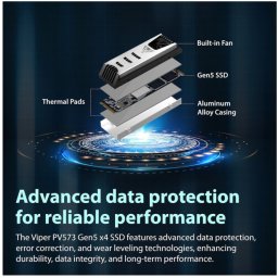 Dysk SSD Patriot SSD Viper PV573 4TB M.2 2280 PCIe Gen5 x4 14000MBS/12000MBS