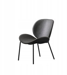 KRZESŁO FOTEL Z AKSAMITU WYGODNE METALOWE NOGI