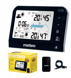 Meteo STACJA POGODOWA METEO SP204 POGODYNKA HIGROMETR CZUJNIK ZEWNĘTRZNY DCF