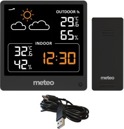 Stacja pogodowa Meteo STACJA POGODOWA METEO SP200 Z POGODYNKA EKRAN LCD CZUJNIK BEZPRZEWODOWY