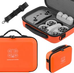BRDRC PRZENOŚNA TORBA ETUI CASE FUTERAŁ OCHRONNY NA RAMIĘ NA DRONA I AKCESORIA DO DJI NEO (POMARAŃCZOWA)