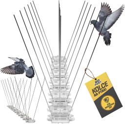 Kolce na Ptaki Gołębie Kolce Przeciw Ptakom Gołębiom Nierdzewne Kolce do Odstraszania Ptaków Gołębi o Długości 500mm i Szerokości 140mm