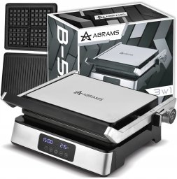 GRILL GOFROWNICA OPIEKACZ ELEKTRYCZNY 3W1 2200W REGULACJA CZASU I TEMP