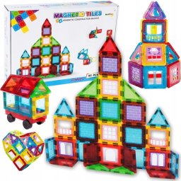 Klocki magnetyczne 3D edukacyjne konstrukcje 45el. układanka dla dzieci
